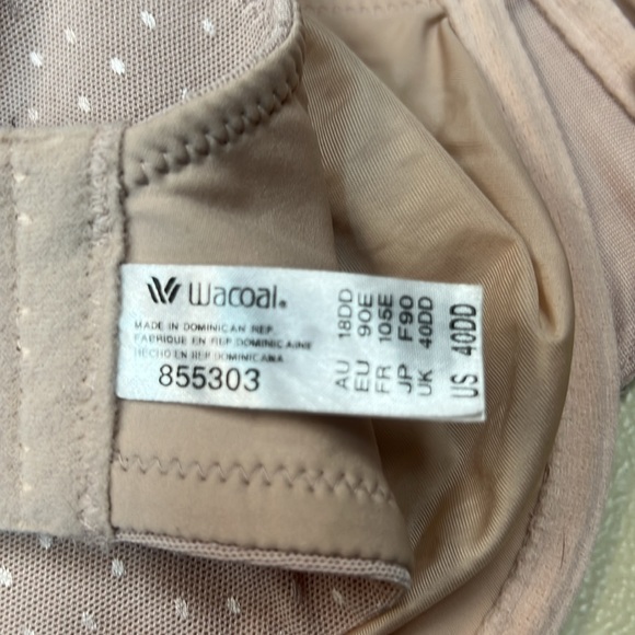 Wacoal Back Appeal Underwire Bra Style 855303 Size 40DD - Picture 3 of 3